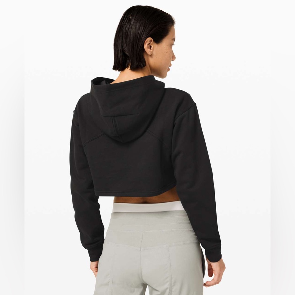 Lululemon All Yours Cropped Hoodie in Black - Picture 2 of 10